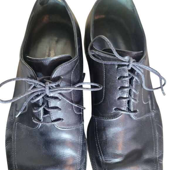 Ermenegildo Zegna Dress Shoes Men\'s Size 8 D Black Leather Lace Up Loafers Italy main image 12